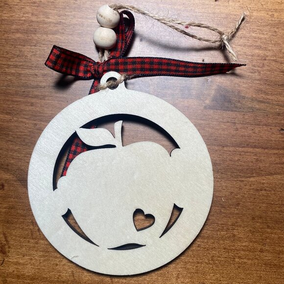 Teacher Gift Wooden Christmas Ornament - Picture 2 of 4